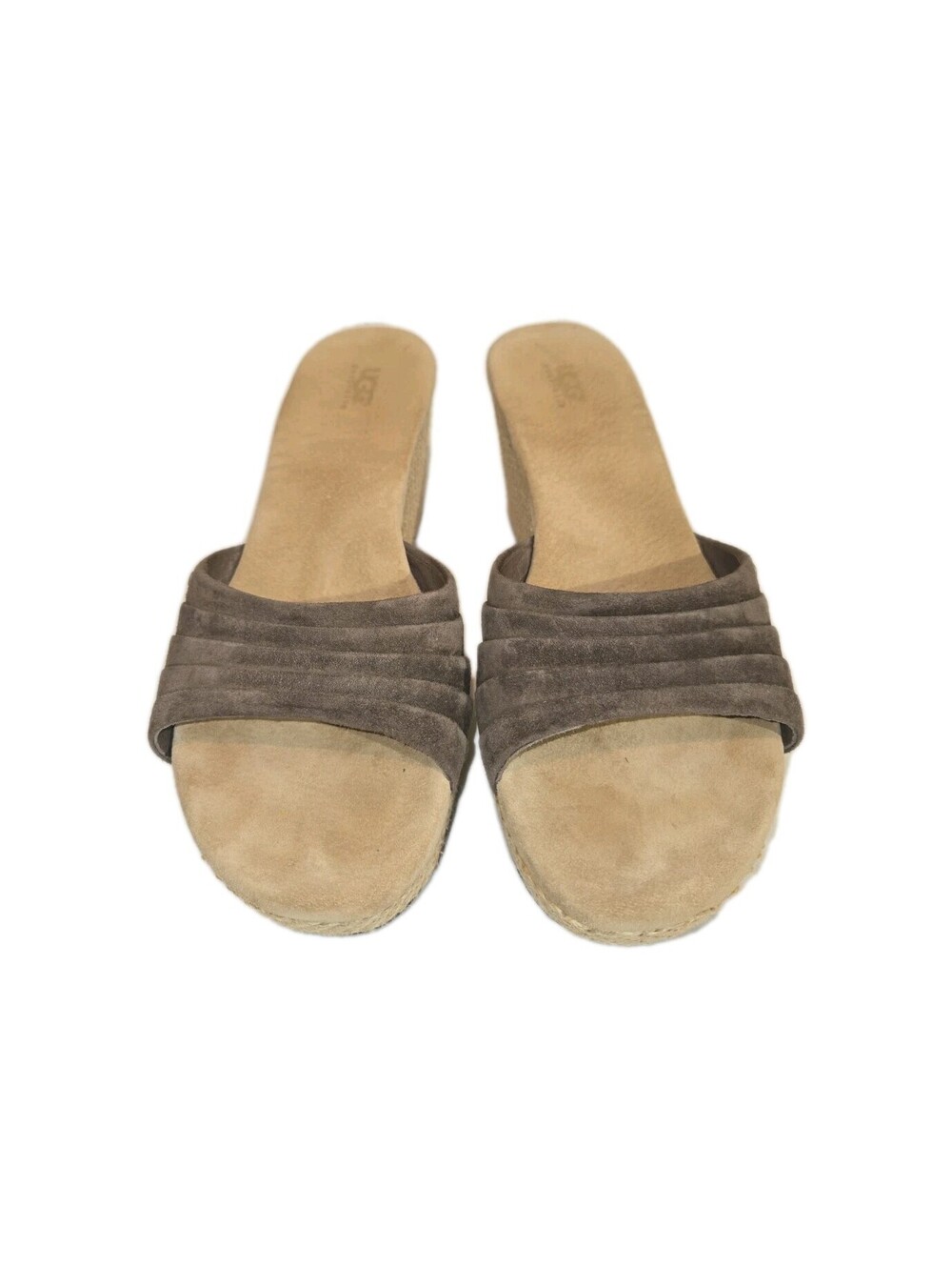 Ugg Australia Alvina Wedge Suede Slip On Sandals New In Box Womens Size U.S. 8.5